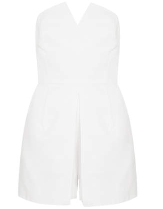 topshop white playsuit